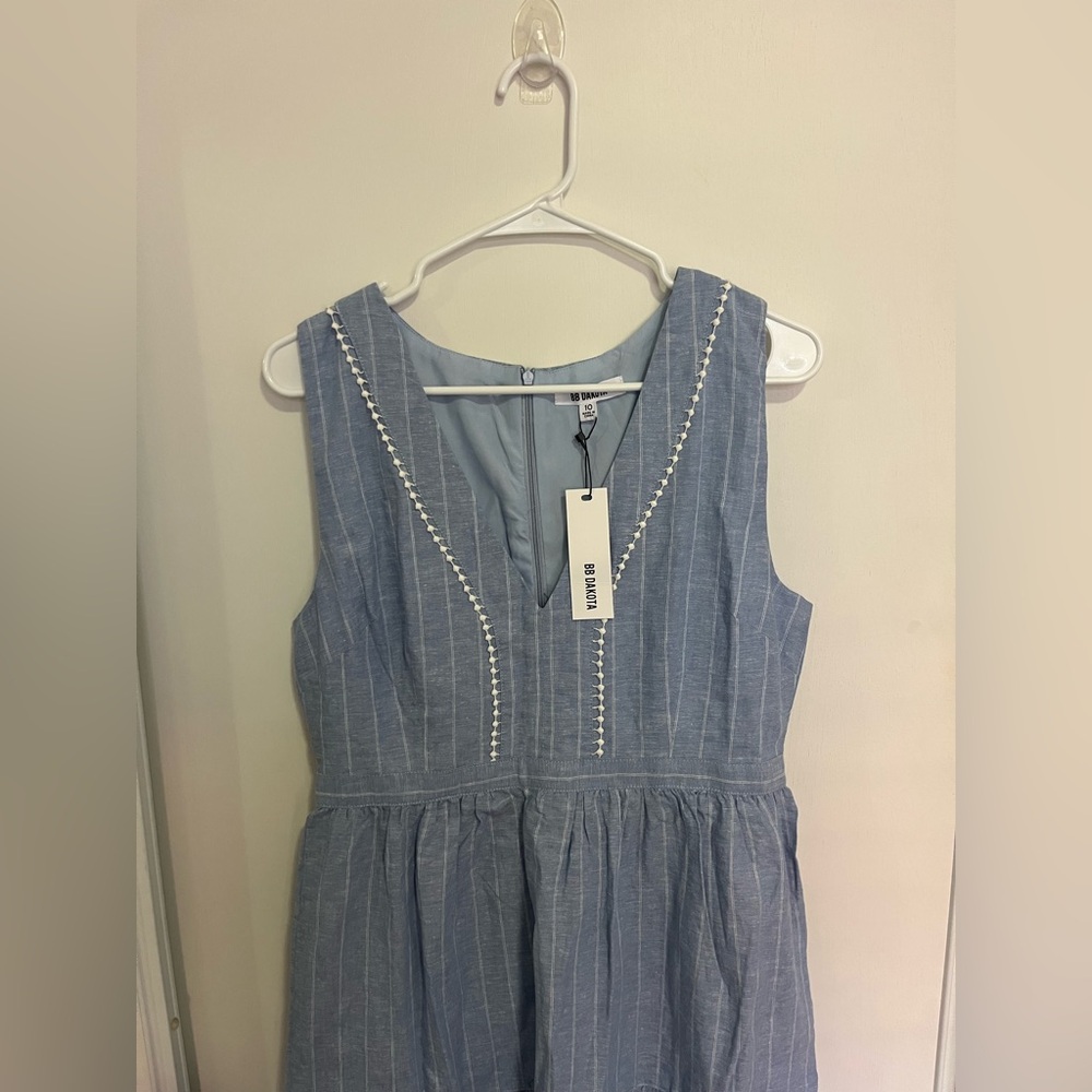 B B Dakota‎ Light Denim Cotton Dress Size 10 - Picture 4 of 9